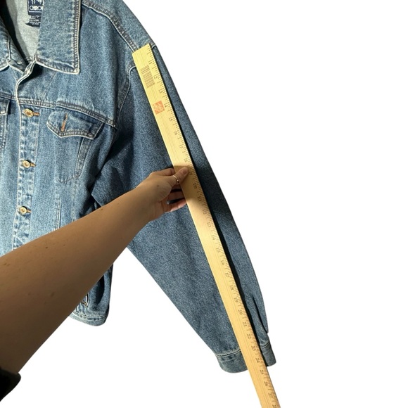 Vintage 90s Cherokee Denim Jacket Blue 100% Cotton Classic Western Trucker - Picture 5 of 8